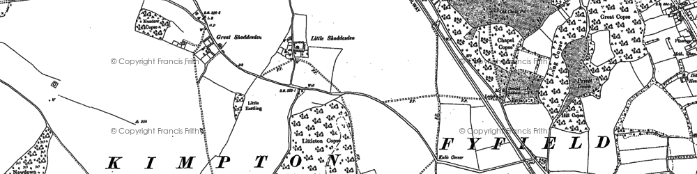 Old map of Little Shoddesden in 1894