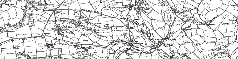Old map of Well Town in 1887