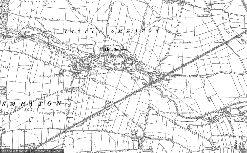 Old Map of Little Smeaton, 1890 - 1891 in 1890