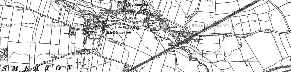 Old map of Little Smeaton in 1890