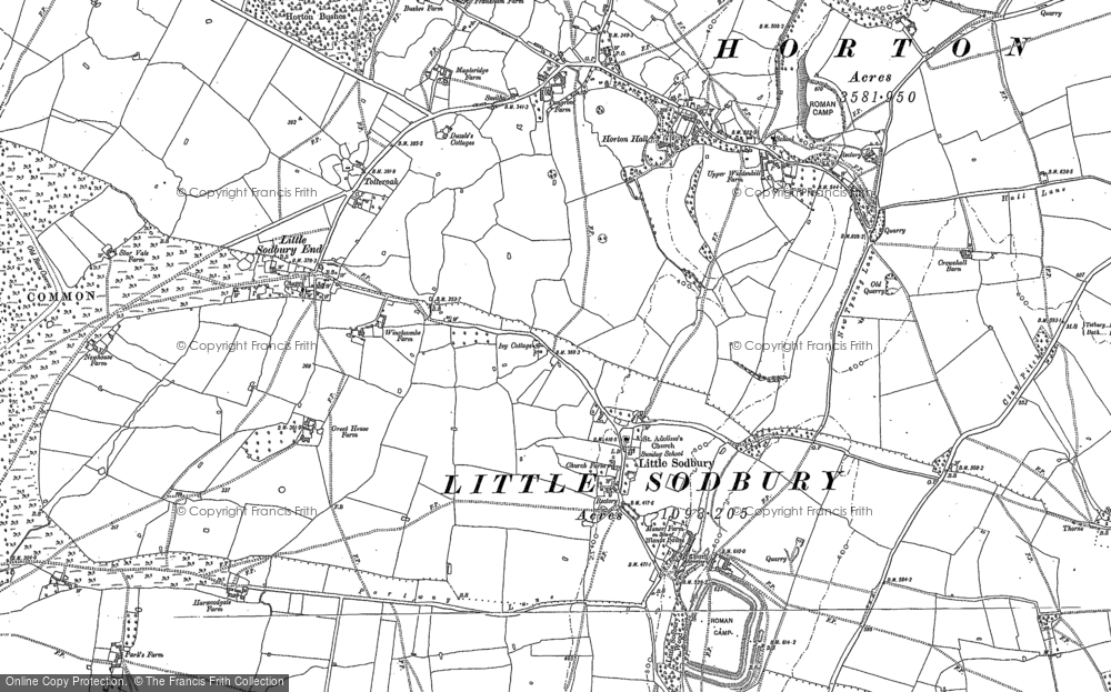 Old Map of Little Sodbury, 1881 in 1881