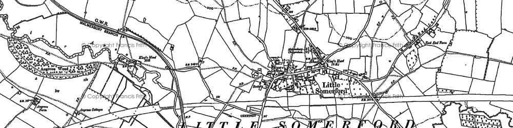 Old map of Little Somerford in 1899