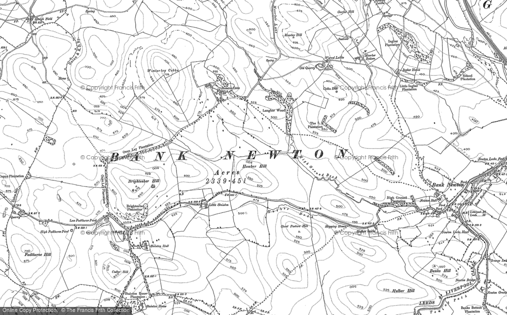 Old Map of Historic Map covering Ingthorpe Grange in 1893