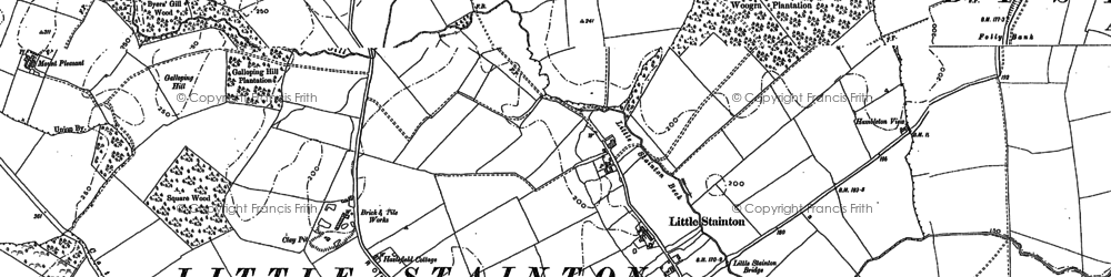 Old map of Little Stainton in 1896