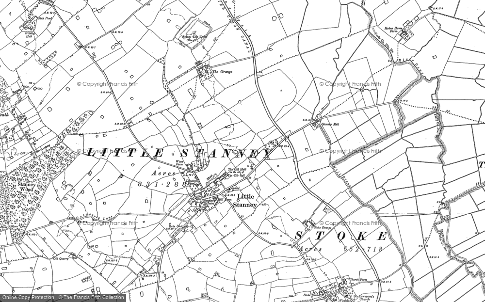 Old Map of Little Stanney, 1897 - 1898 in 1897