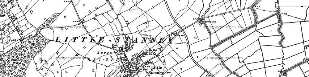 Old map of Little Stanney in 1897