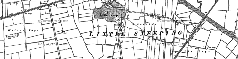 Old map of Little Steeping in 1887