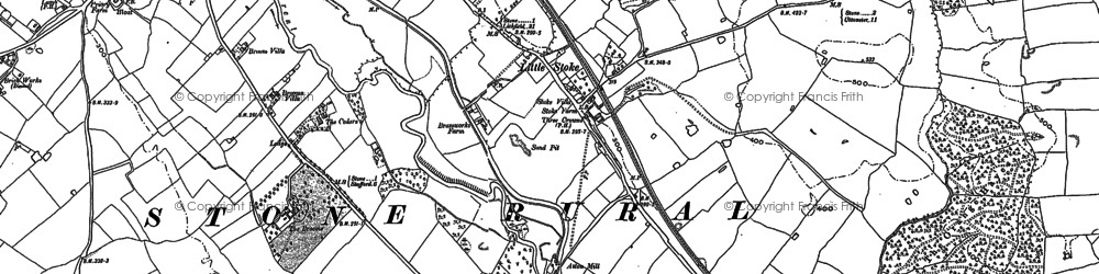 Old map of Little Stoke in 1879