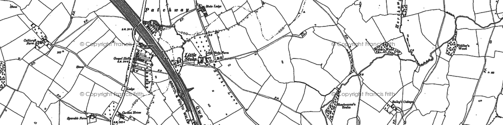 Old map of Little Stoke in 1880