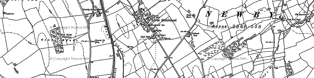 Old map of Little Strickland in 1897