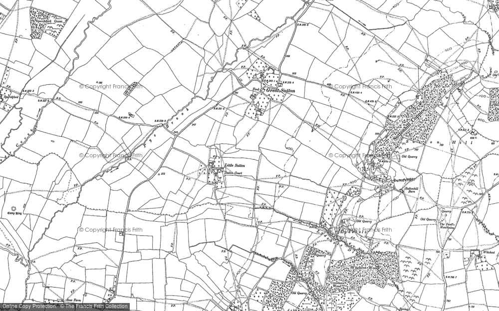 Old Map of Little Sutton, 1883 in 1883