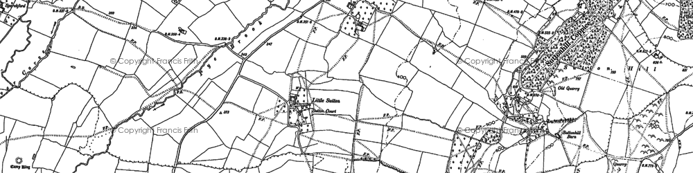 Old map of Little Sutton in 1883