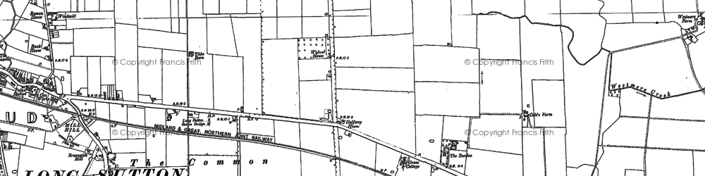 Old map of Little Sutton in 1887