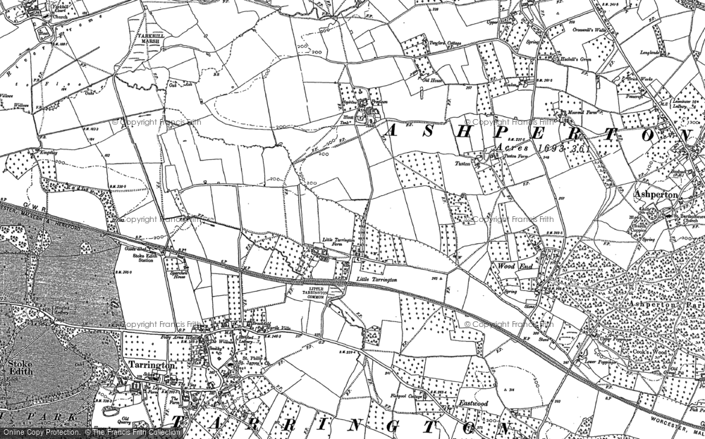 Old Map of Little Tarrington, 1886 in 1886