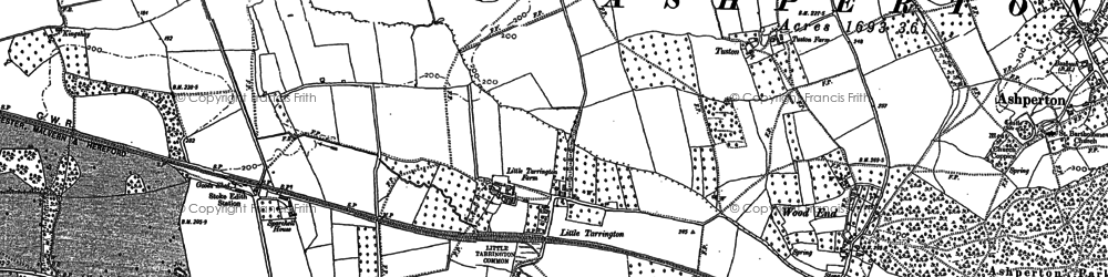 Old map of Little Tarrington in 1886