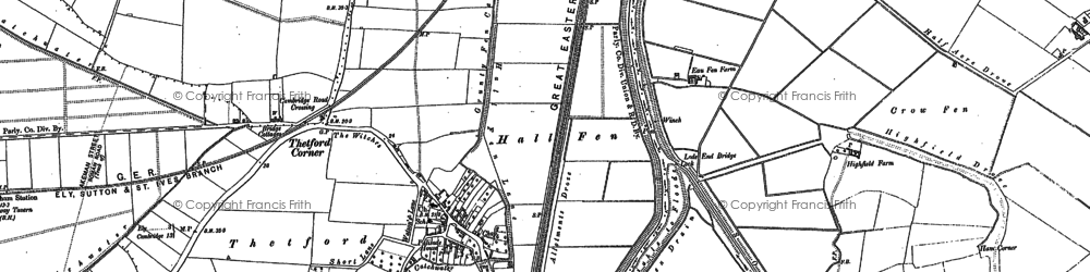 Old map of Little Thetford in 1886