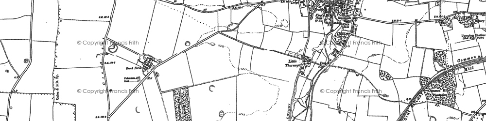 Old map of Little Thornage in 1885