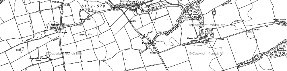 Old map of Little Thorpe in 1896
