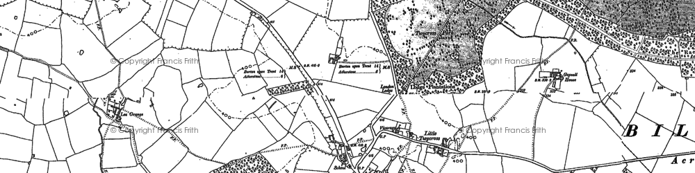 Old map of Little Twycross in 1885