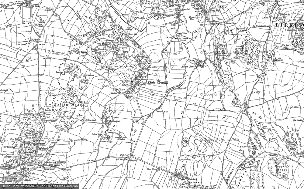 Old Map of Little Urswick, 1847 - 1911 in 1847