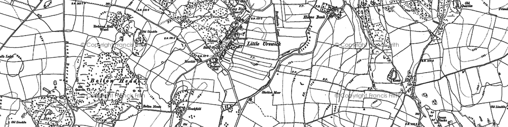 Old map of Little Urswick in 1847
