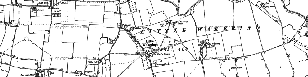 Old map of Alleyn Court Preparatory School in 1895