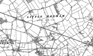 Old Map of Little Wenham, 1884