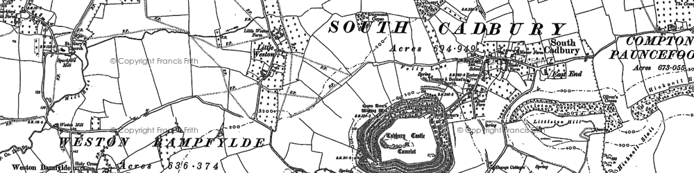 Old map of Little Weston in 1885