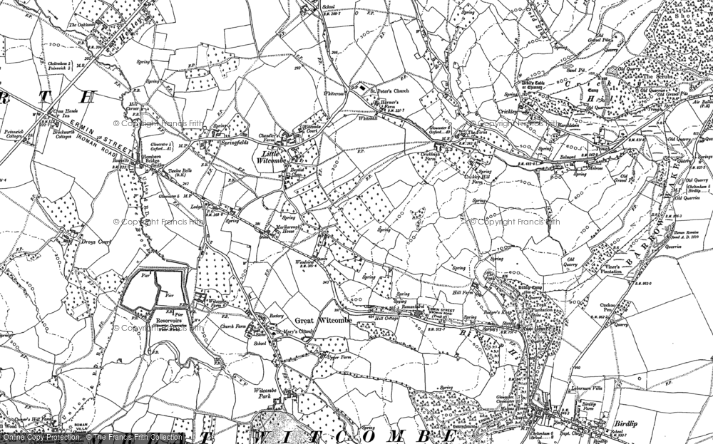 Old Map of Little Witcombe, 1883 in 1883