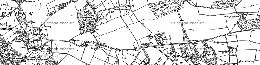 Old map of Little Wood Corner in 1897