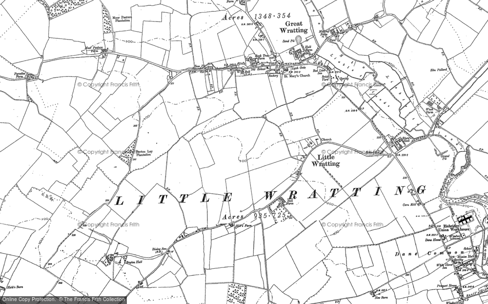 Old Map of Little Wratting, 1902 in 1902