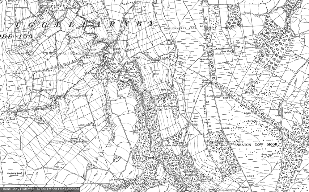 Old Map of Historic Map covering York Cross in 1891