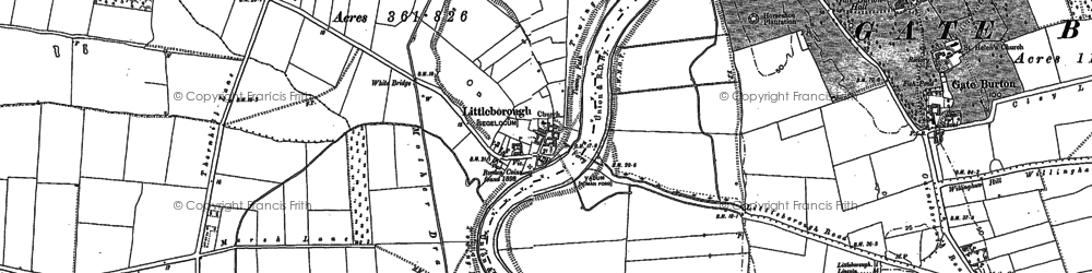 Old map of Littleborough in 1885