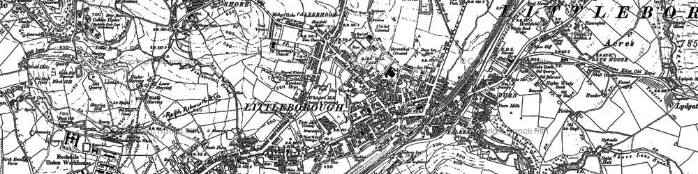 Old map of Littleborough in 1891