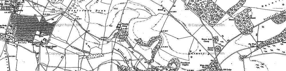 Old map of Bridehead in 1886