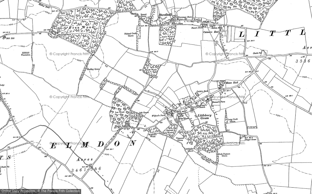 Old Map of Historic Map covering Catmere End in 1896