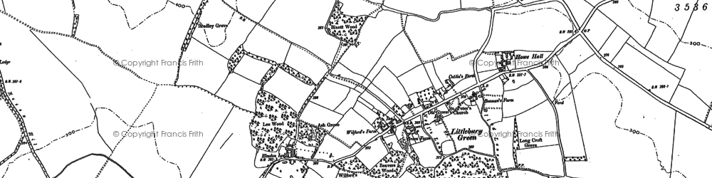 Old map of Catmere End in 1896