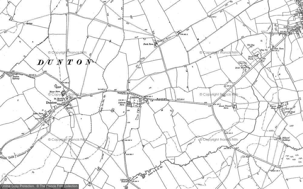 Old Map of Historic Map covering Lidcote Village in 1898