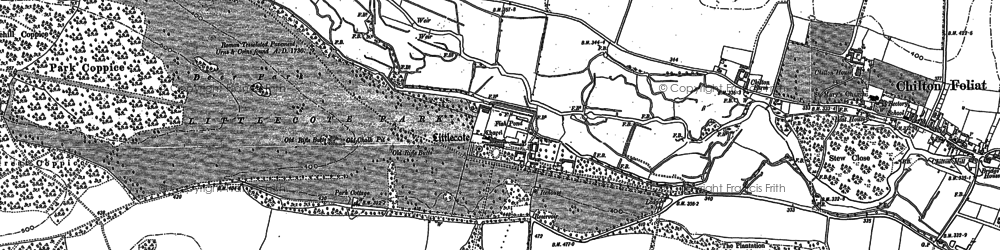 Old map of Knighton in 1899