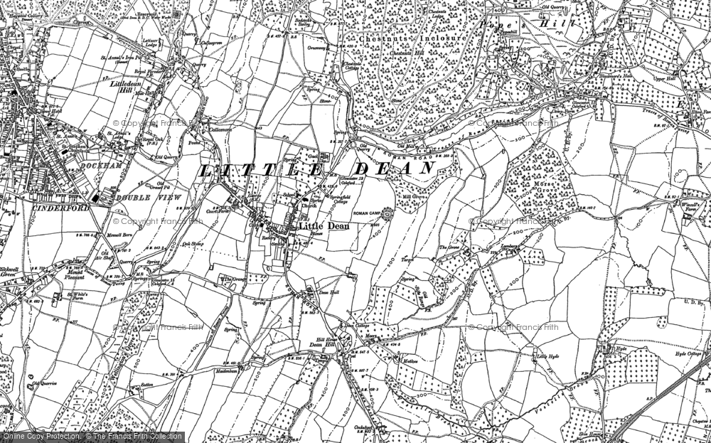 Old Map of Littledean, 1879 - 1901 in 1879
