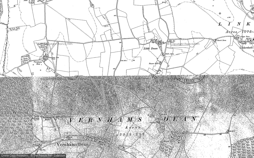 Old Map of Littledown, 1909 in 1909