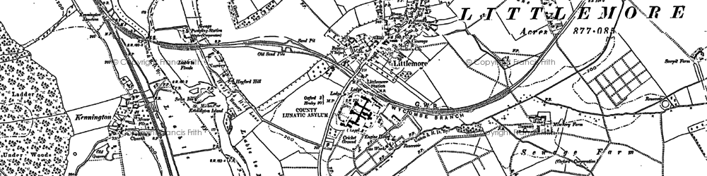 Old map of Littlemore in 1897