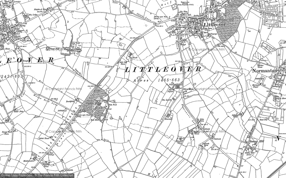 Old Map of Littleover, 1882 in 1882