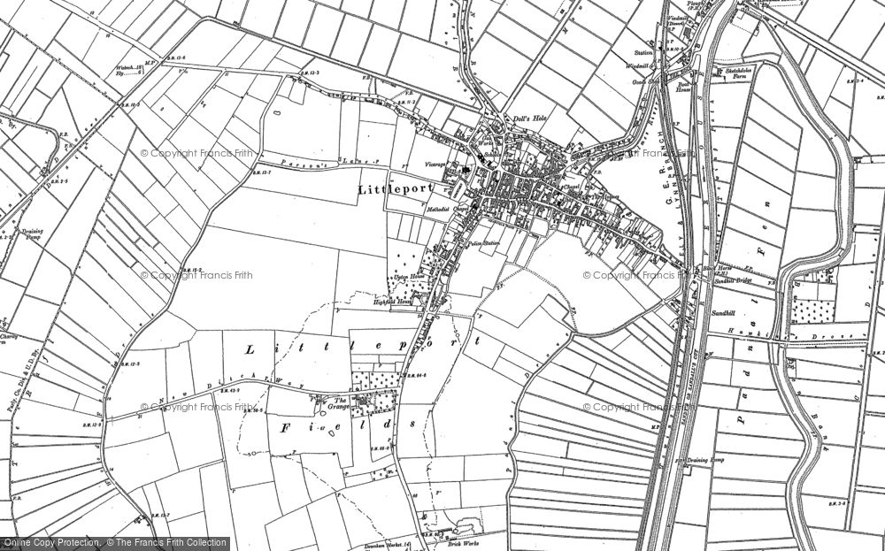 Old Map of Historic Map covering Sandhill in 1886