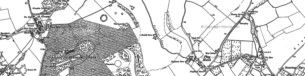 Old map of Littlestead Green in 1886