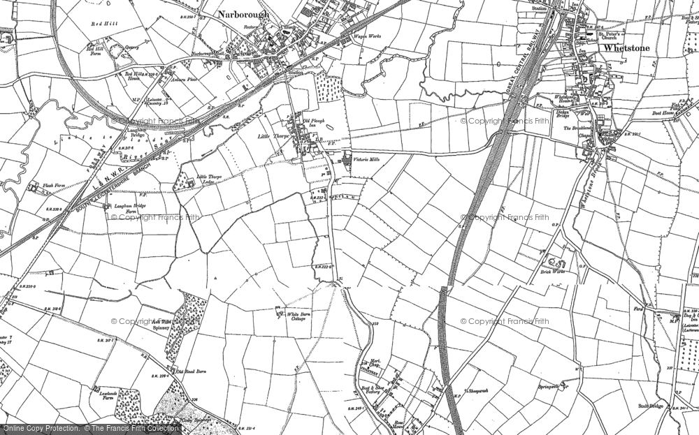 Old Map of Littlethorpe, 1885 - 1901 in 1885