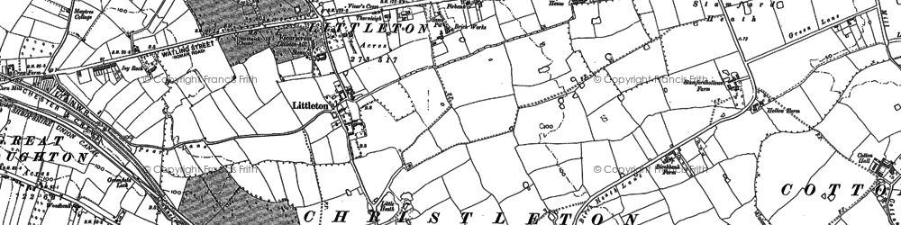 Old map of Vicarscross in 1897