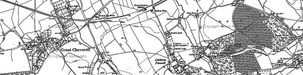 Old map of Littleton Panell in 1899