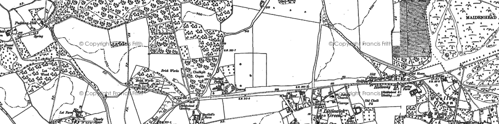 Old map of Holloway in 1910