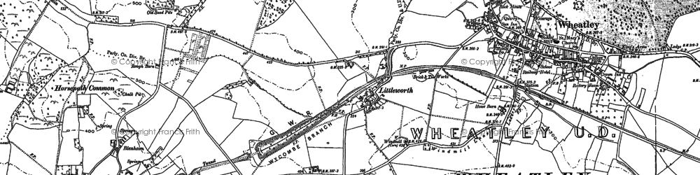 Old map of Littleworth in 1897